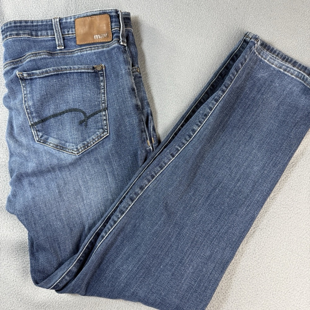 Mavi Zach Jeans Mens 38x34 Blue Stretch Straight Denim‎ Cotton Blend